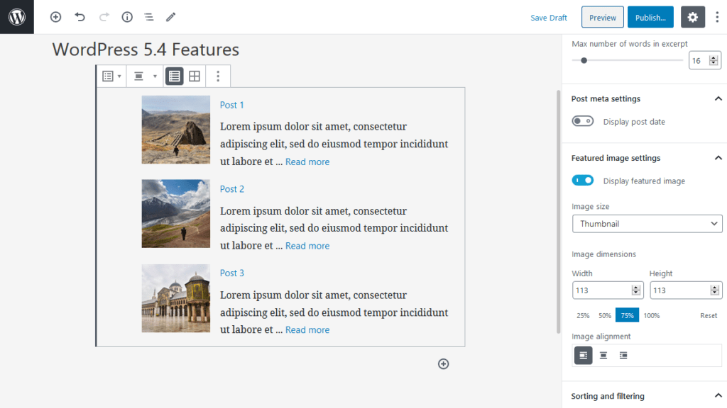 Add Featured Images in Latest Posts Block in WordPress 5.4