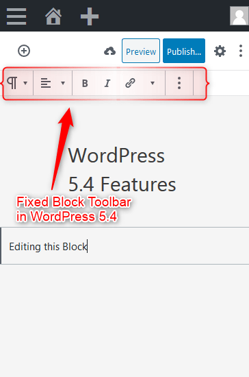 Fixed Block Toolbar on Mobile Devices in WordPress 5.4