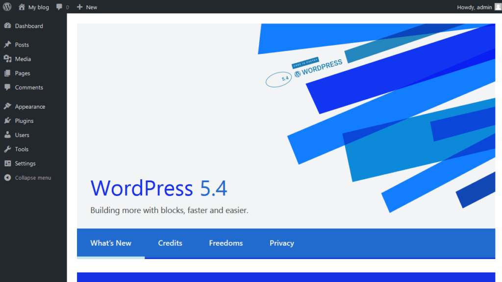 WordPress Manually Updated to Version 5.4